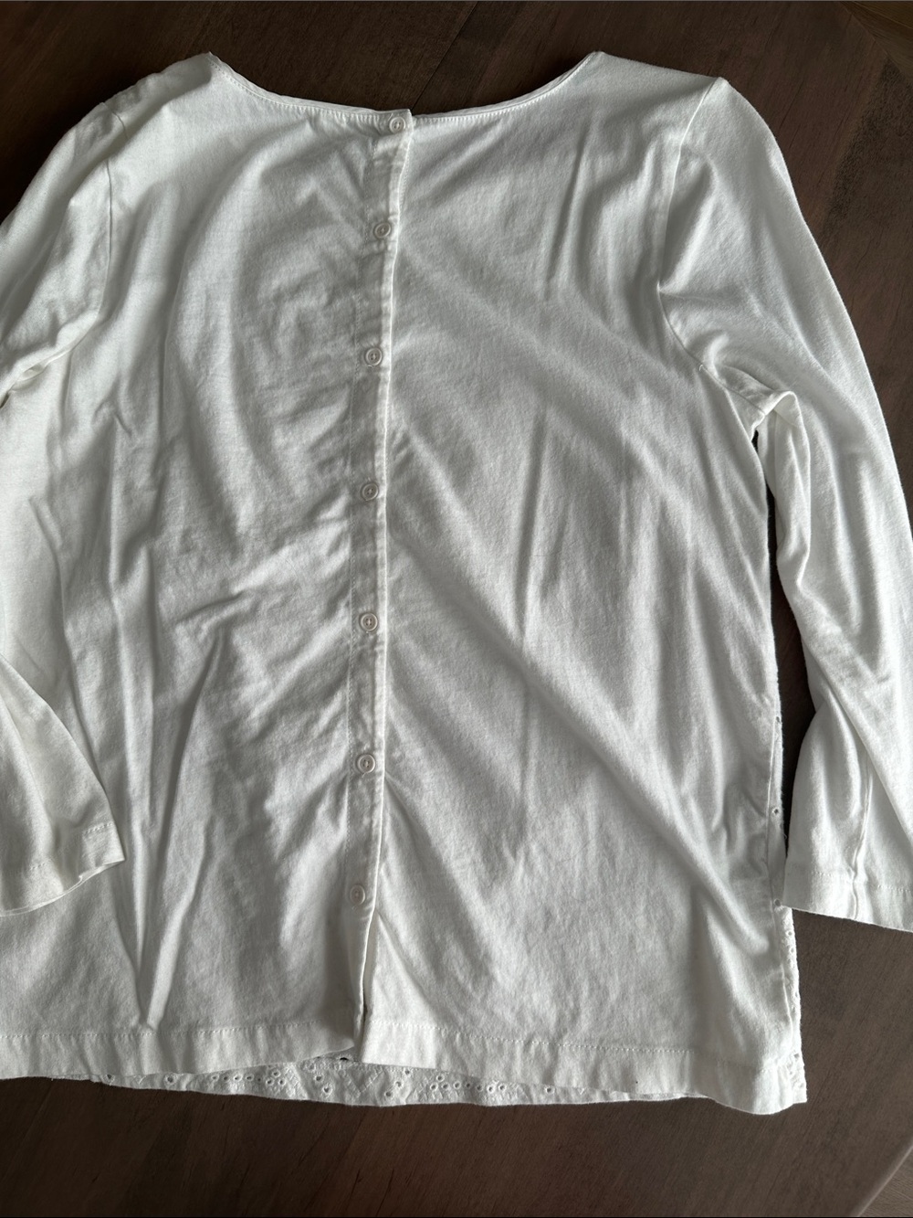 J Crew eyelet ¾ sleeve shirt size medium - Picture 5 of 8